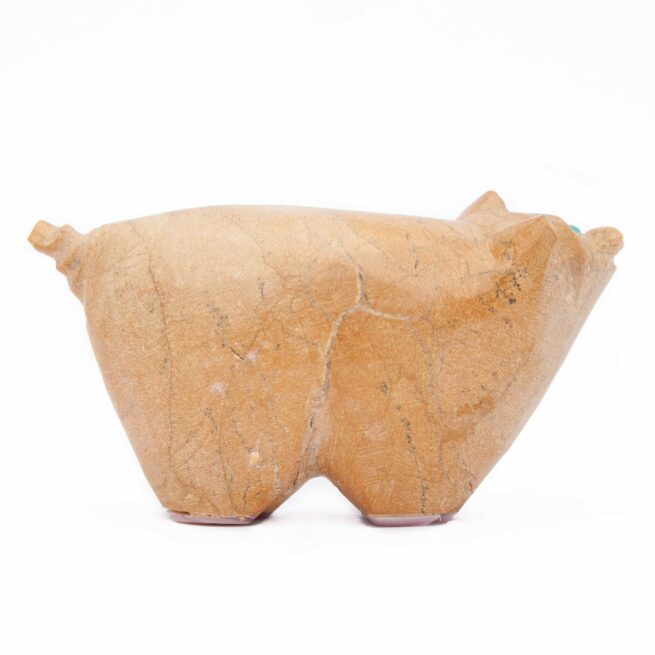 Enrich Leekya Travertine Zuni Pig Fetish