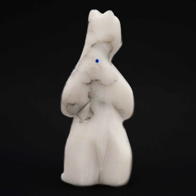 Figurine Ours Marbre Blanc