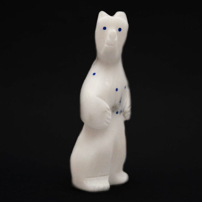Figurine Ours Marbre Blanc – Image 2