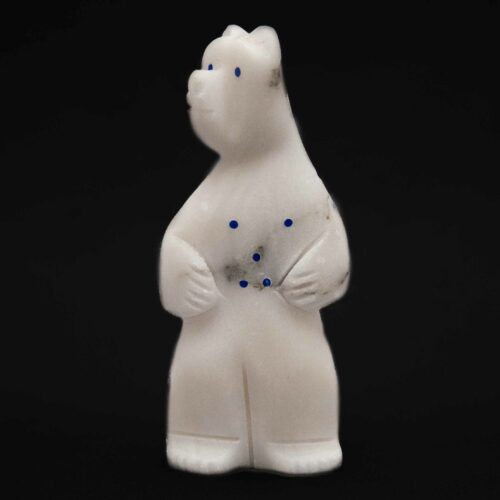 Figurine Ours Marbre Blanc