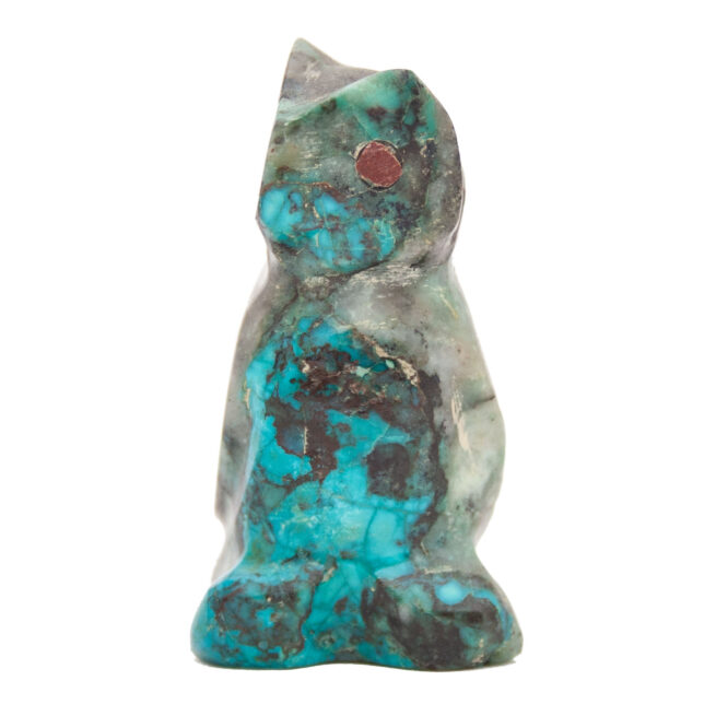 Sculpture Chouette Hibou Turquoise