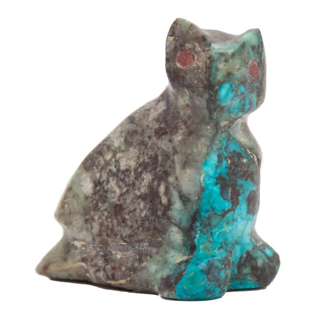 Sculpture Chouette Hibou Turquoise