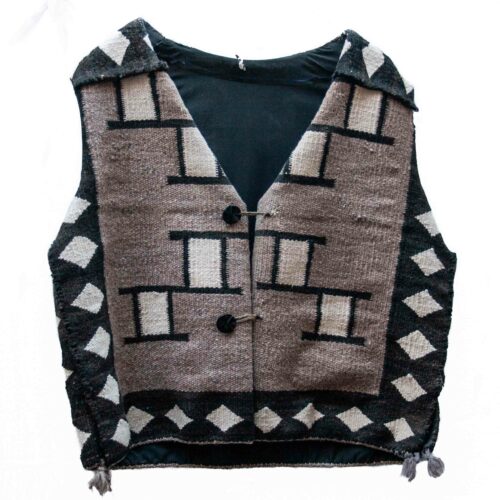 Large Grey Vintage Navajo Waistcoat