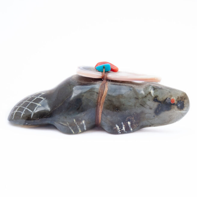 Leland Boone Labradorite Zuni Beaver Fetish - Image 3