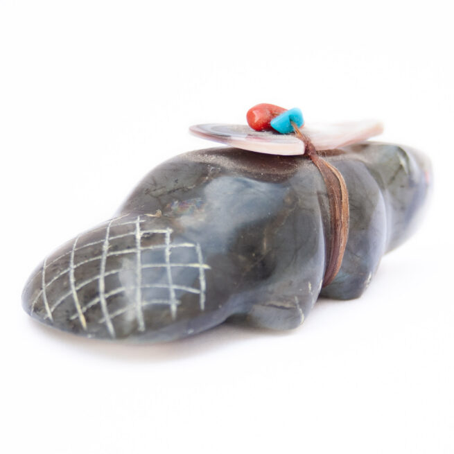 Leland Boone Labradorite Zuni Beaver Fetish - Image 5