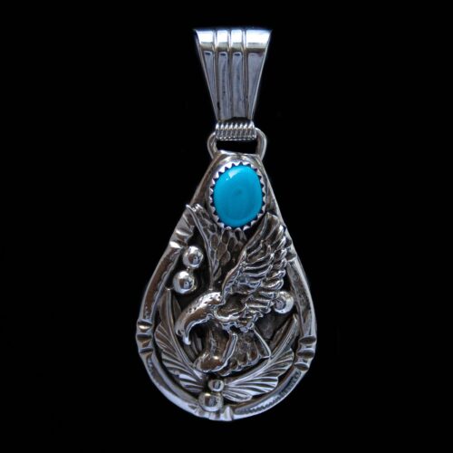 Navajo Eagle Turquoise Pendant