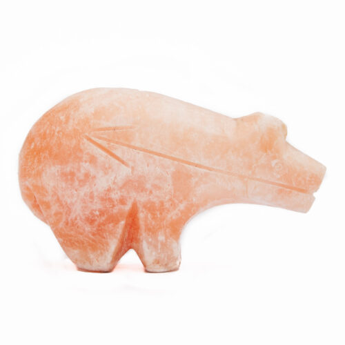 Orange Calcite Zuni Bear Carving