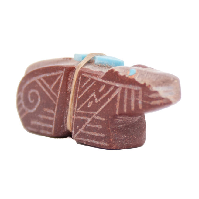 Petite Sculpture Loup Catlinite – Image 3