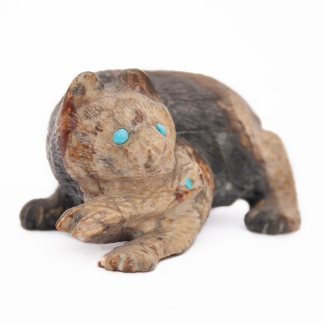 Figurine Zuni Ours Saumon