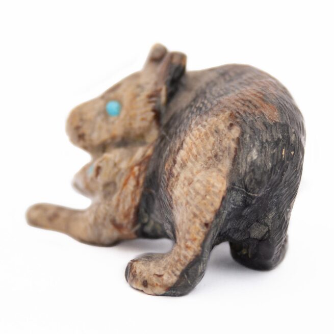 Wilfred Cheama Bear Fish Jasper Carving - Image 3