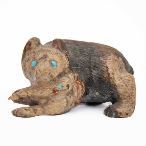 Figurine Zuni Ours Saumon