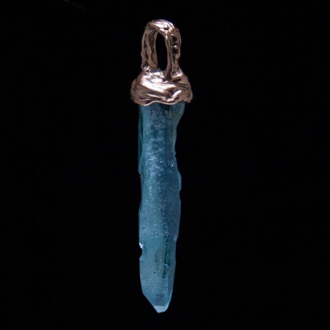 Pendentif Or Cristal Aqua Aura Brute – Image 2
