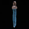 9K Gold Raw Aqua Aura Crystal Pendant