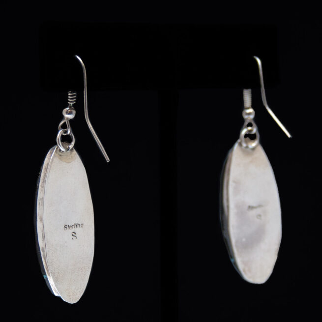 Black Micro-Inlay Cosmic Drop Earrings - Image 4
