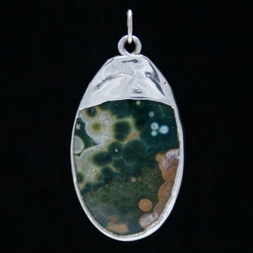 Green Ocean Jasper Silver Pendant