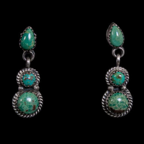 Boucles d’Oreilles Turquoise Verte