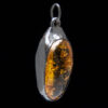 High Grade Yellow Amber Silver Pendant - Image 2