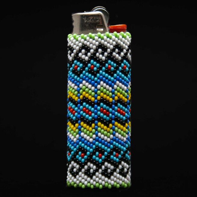 Large Colourful Beaded Lighter Case