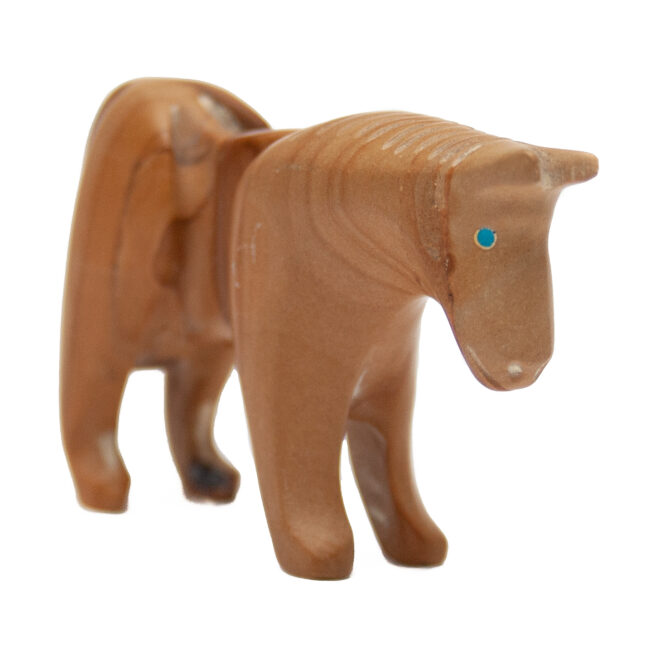 Loubert Soseeah Brown Horse Carving - Image 2