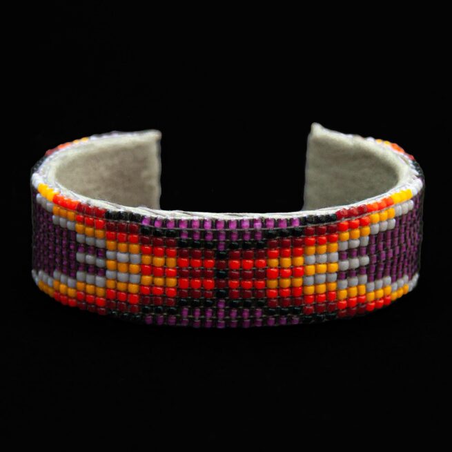 Bracelet Perlé Magenta Orange