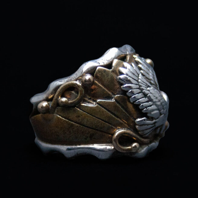 Silver Brass Eagle Ring