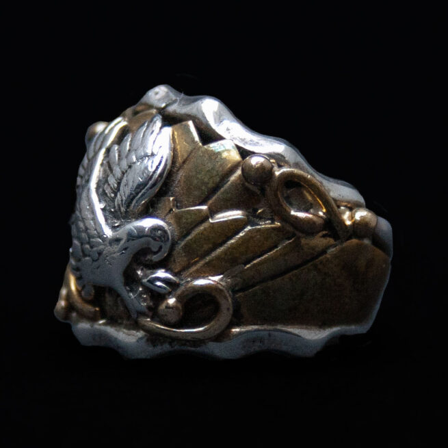 Bague Aigle Argent Laiton – Image 3