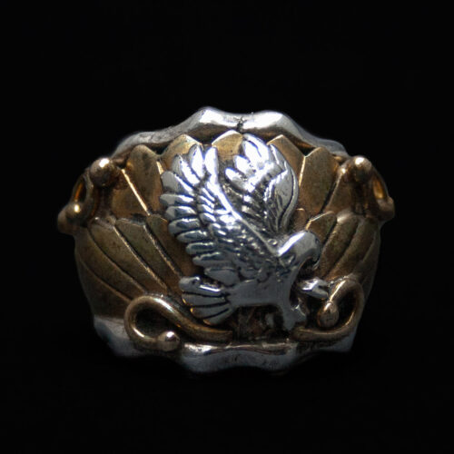 silver-brass-eagle-ring
