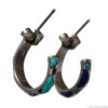 Petites Boucles Créoles Turquoise Lapis – Image 2