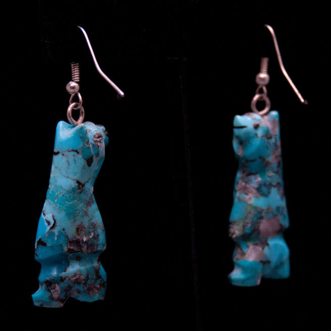 Boucles d'Oreilles Ours Turquoise – Image 2