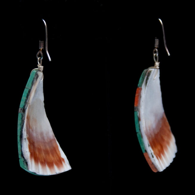 Boucles d'Oreilles Pendantes Turquoise Spondylus – Image 3