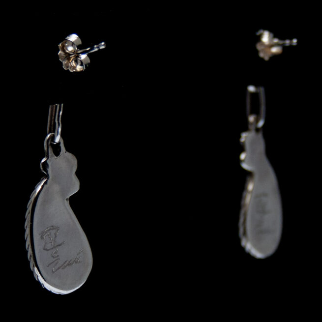 Boucles d'Oreilles Turquoise Deux Étages – Image 3