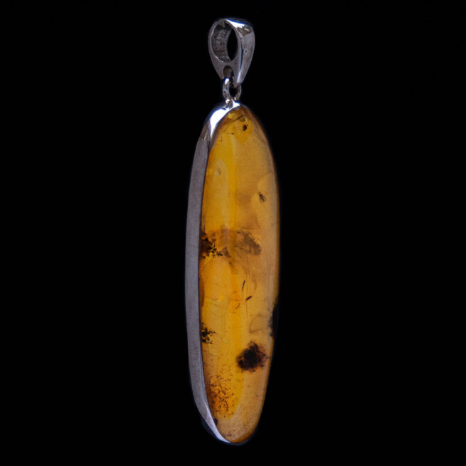 Yellow Amber Silver Pendant - Image 2