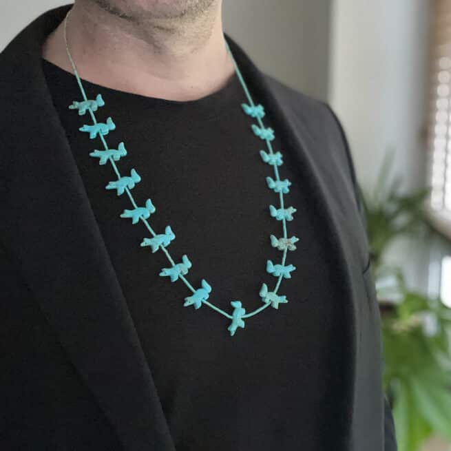 Collier Zuni Loup Turquoise – Image 6