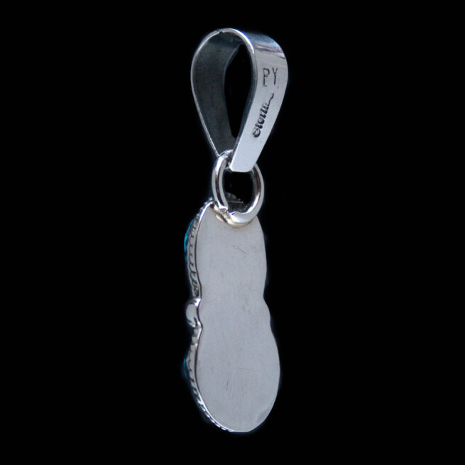 Double Turquoise Silver Pendant - Image 3