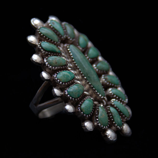 Bague Zuni Turquoise Verte – Image 2
