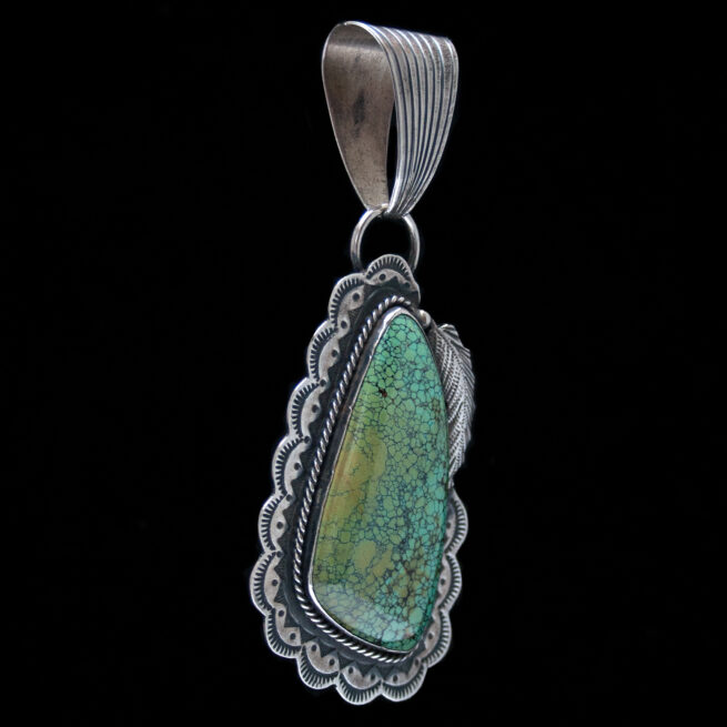 Large Pendentif Turquoise Verte – Image 2