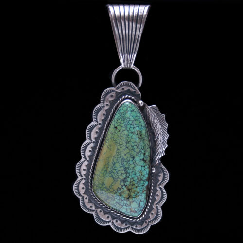 Large Pendentif Turquoise Verte