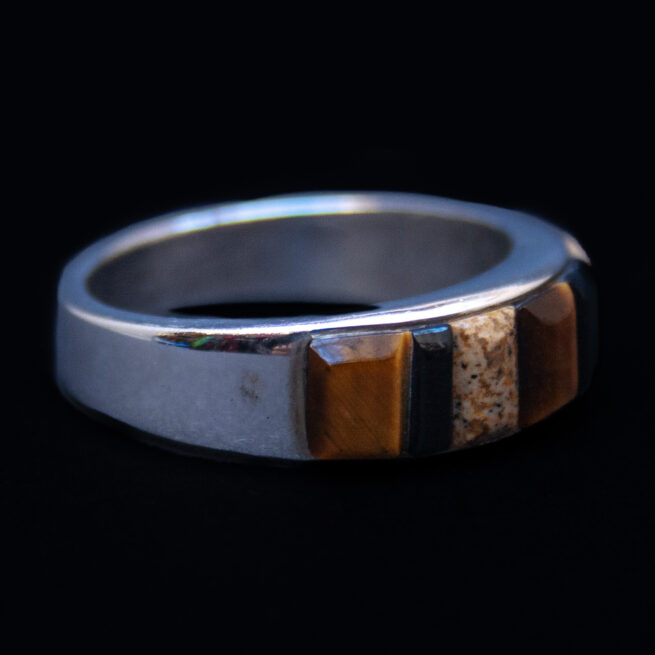 Bague Amérindienne Marron Noire – Image 2