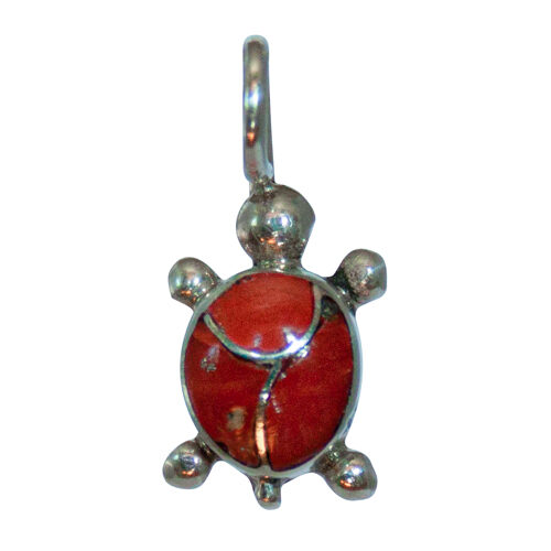 Petit Pendentif Tortue Corail