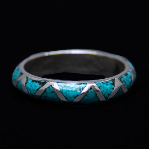 Bague Turquoise Zigzag Fine