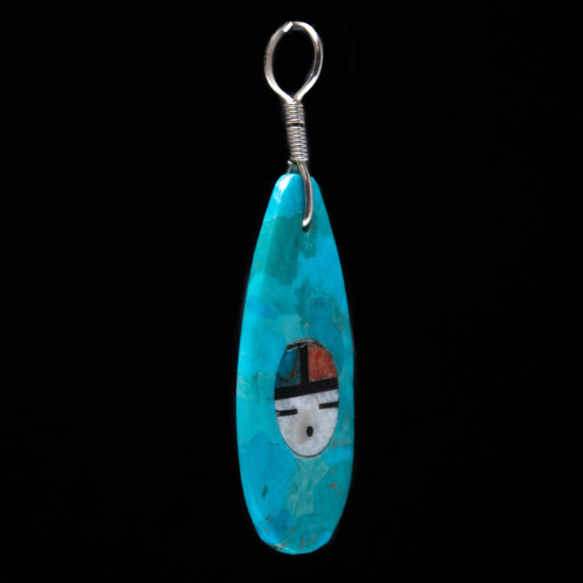 Pendentif Turquoise Visage Zuni – Image 2