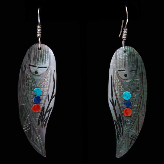 Abalone Corn Maiden Earrings