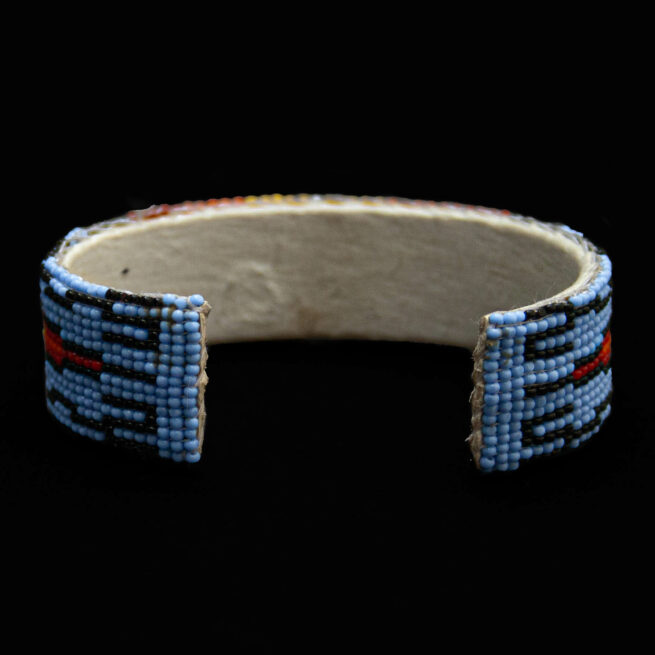 Blue Orange Beaded Bracelet - Image 2