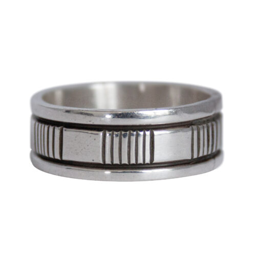 Bruce Morgan Striated Silver Ring