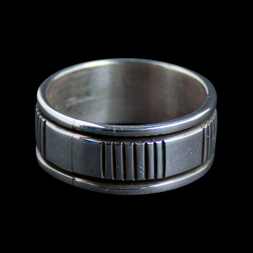 Bruce Morgan Striated Silver Ring