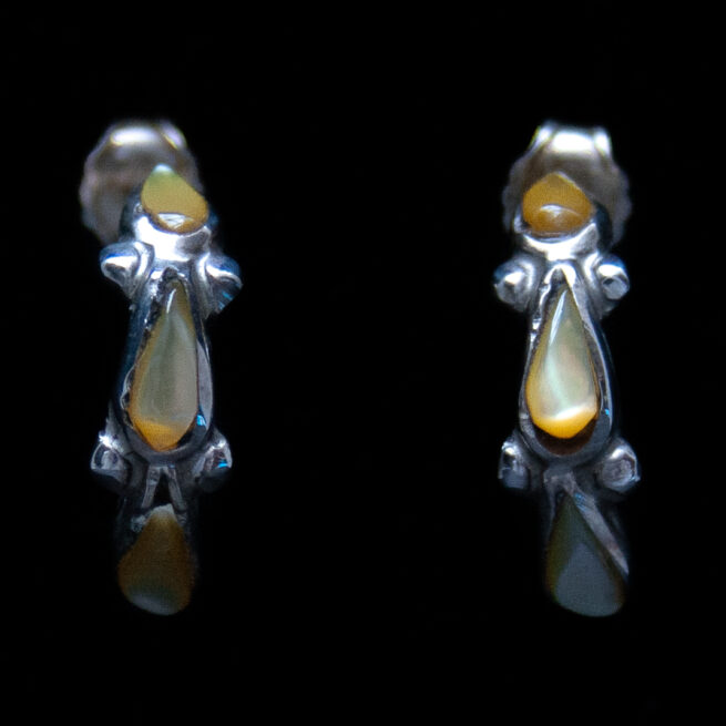 Golden Mother-of-Pearl Earrings - Image 2