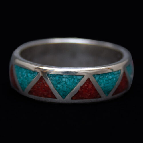 Bague Zigzag Rouge Bleue