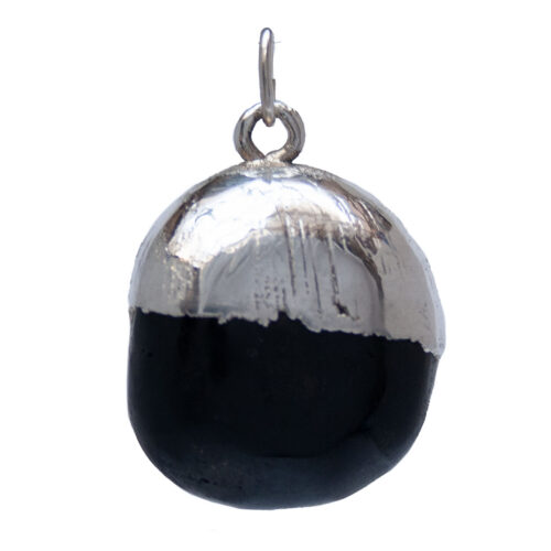 Round Black Tourmaline Pendant