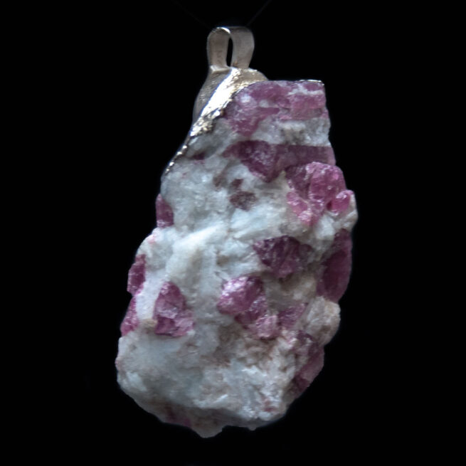 Pendentif Argent Quartz Rubellite – Image 2