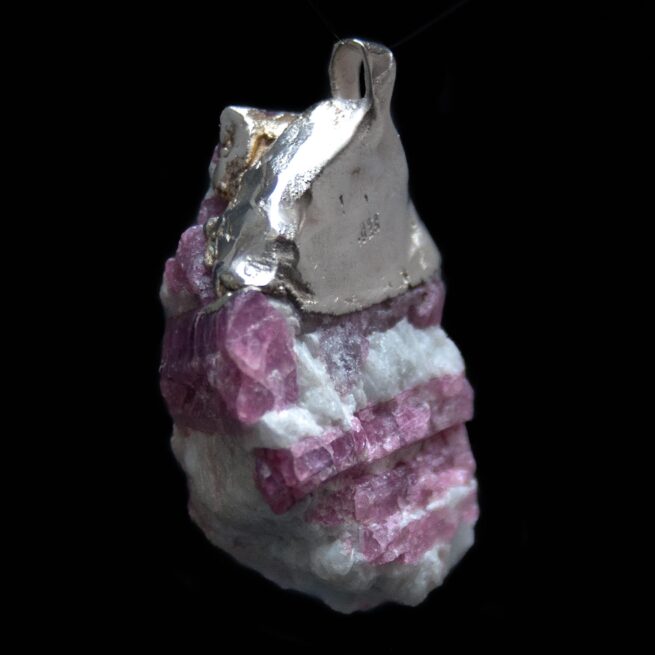 Pendentif Argent Quartz Rubellite – Image 3